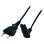 ACT AK5008 Powercord Euro male - C7 female (angled down) 2m Black
