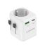 Gembird Grounded universal travel power adapter 20W White