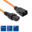 ACT Powercord C13 IEC Lock - C14 1m Orange