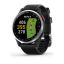Garmin Approach S44 Silver Aluminum Bezel with Black Silicone Band