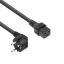 ACT Powercord Schuko CEE 7/7 male (angled) - C19 IEC Lock 2m Black