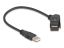 DeLock Keystone Module USB 2.0 Type-A panel mount female 45° angled to Type-A male with 30cm cable Black