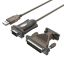 Unitek USB to Serial RS232 Cable with DB9F to DB25M Adapter 1,5m Transparent