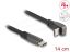 DeLock USB 2.0 USB Type-C male to USB Type-C male 0,14m Black