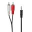 Logilink 3.5 mm 3-pin/M to 2x RCA/M Audio Cable 5m Black
