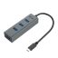 I-TEC 4-port USB-C 3.0 Metal Hub Grey