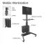 ACT Mobile Workstation for a single monitor with CPU mount keyboard and mouse tray Black