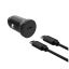 FIXED USB-C Car Charger 20W+ USB-C/USB-C Cable Black