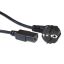 ACT Powercord mains connector Schuko CEE 7/7 male (angled) - C13 IEC 60320 5m Black