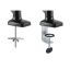 Manhattan Aluminum Gas Spring Single Monitor Desk Mount 17