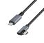Logilink USB 2.0 Type-C cable, C/M 90° to C/M 2m Black