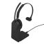 Jabra Evolve3 65 MS Mono Link 390a Wireless Bluetooth Headset + Stand Black
