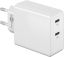USB hálózati gyorstöltő 2XUSB-C 3.1 36W, fehér GOOBAY (61758)