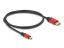 DeLock USB Type-C to DisplayPort Cable (DP Alt Mode) 8K 30 Hz with HDR function 1m Black/Red