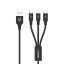 Unitek 3-in-1 USB-A to USB-C / Micro USB / Lightning Multi Charging Cable 1,2m Black