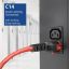 ACT PL0061 Powercord C14 IEC Lock+ Dual Locking - C15 IEC Lock+ 1m Red