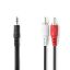 Nedis 3.5mm Male to 2x RCA Male Stereo Audio Cable 15m Black