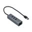 I-TEC USB 3.0 Metal HUB 3 Port+Gigabit Ethernet Adapter Grey
