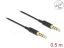 DeLock Stereo Jack 3.5mm male to male cable 0,5m Black