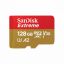 Sandisk 128GB microSDXC Class 10 U3 V30 A2 Extreme + adapterrel