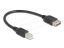 DeLock USB 2.0 USB Type-B male to USB Type-A female 0,2 m Black