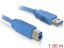 DeLock Cable USB 3.0 type-A male > USB 3.0 type-B male 2m Blue