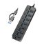 Logilink USB 3.2 Gen1 hub, 7 port, be-/kikapcsoló, fekete