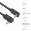ACT USB 3.0 60W USB Type-C (left/right angled) to USB Type-C (up/down angled) Cable 0,5m Black