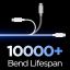 Spigen Essential USB-A to USB-C 60W Fabric Cable 1,5m White