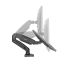 Manhattan Aluminum Gas Spring Single Monitor Desk Mount 17