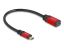 DeLock USB adapter USB Type-C male to USB Type-A female 0,15m Red Metal