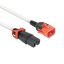 ACT PL0052 Powercord C14 IEC Lock+ Dual Locking - C15 IEC Lock+ 2m White