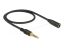 DeLock Stereo Jack Extension 3.5 mm 4 pin male to female cable 0,5m Black