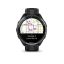 Garmin Forerunner 965 Carbon Grey DLC Titanium Bezel with Black Case and Black/Powder Grey Silicone Band