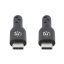 Manhattan USB3.2 Gen 2 Type-C Device 4K/60Hz 60W Cable 0,5m Black