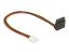 DeLock Cable Power Floppy 4 pin female > SATA 15 pin female metal 30cm