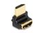 DeLock HDMI Adapter male to female 90° upwards angled 8K 60 Hz metal Black