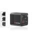 Verbatim GaN Wall Charger 65W 2 Port with Retractable Cable Black
