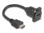 DeLock D-Type HDMI male to female cable 0,2m Black