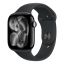 Apple Watch S11 GPS 46mm Jet Black Aluminium Case with Black Sport Band - M/L