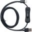 Obsbot USB-C -> USB-A 2.0 M/M adatkábel 1.5m fekete KI/BE kapcsolóval