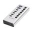 Logilink USB 3.2 Gen1 hub, 7 port kábellel/adapterrel, USB-A/C, ki/be kapcsoló, alumínium