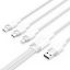 Vention USB 2.0 A Male to 3-in-1 USB-C & Lightning & Micro-B Male 3A Cable 1,5m White