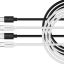 Verbatim Essentials Sync & Charge USB-C to USB-C 60W Cables 1m 2/pack Black/White