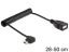 DeLock USB micro-B male angled > USB 2.0-A female OTG coiled Cable Black