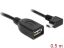 DeLock USB mini male angled > USB 2.0-A female OTG 50cm Cable Black