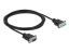 DeLock Serial Cable RS-232 D-Sub9 male to female null modem with narrow plug housing 2m Black