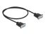 DeLock Serial Cable RS-232 D-Sub 9 female to female null modem with narrow plug housing Full Handshaking 2m Black