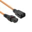 ACT Powercord C13 IEC Lock - C14 1m Orange
