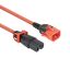 ACT PL0061 Powercord C14 IEC Lock+ Dual Locking - C15 IEC Lock+ 3m Red